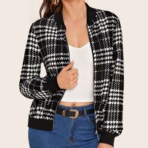 Black and White Bomber Jacket